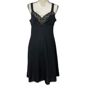 VTG HTF Vassarette Silky Nylon & Lace Lingerie Full Slip Dress SZ 38 Delicate